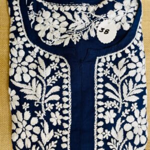 Chikankari Blue & White