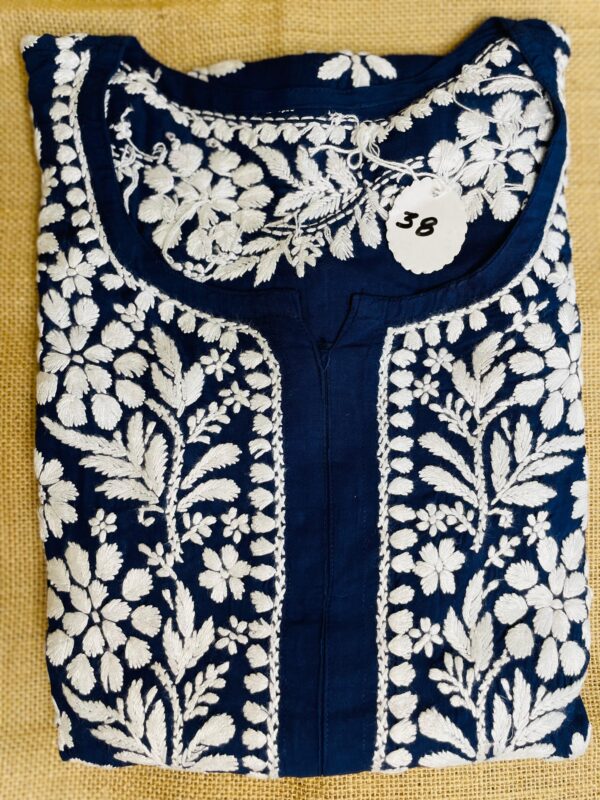 Chikankari Blue & White