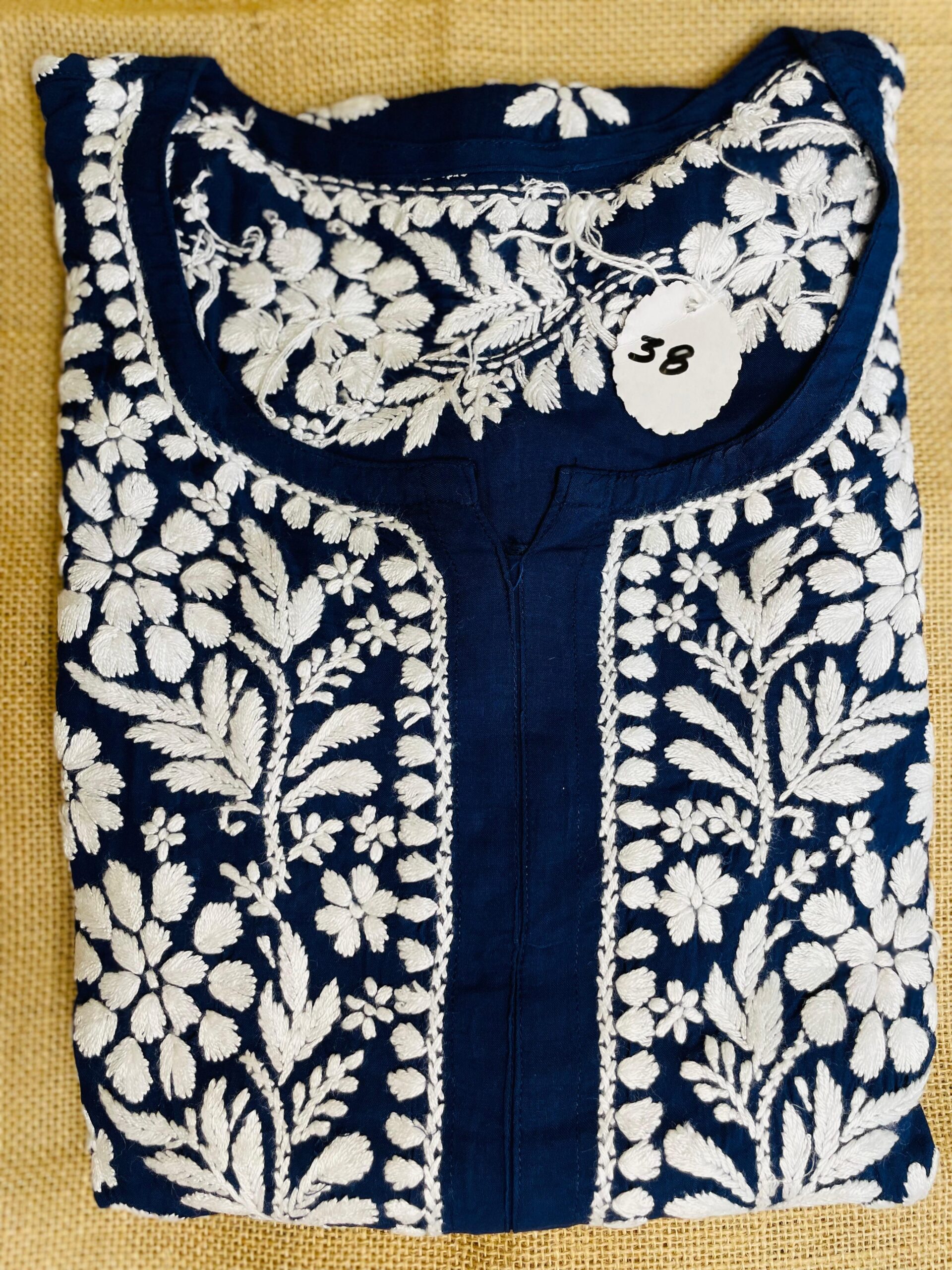 Chikankari Blue & White