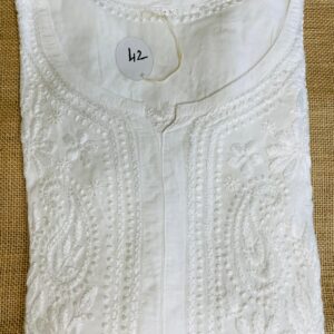 White chikankari kurta