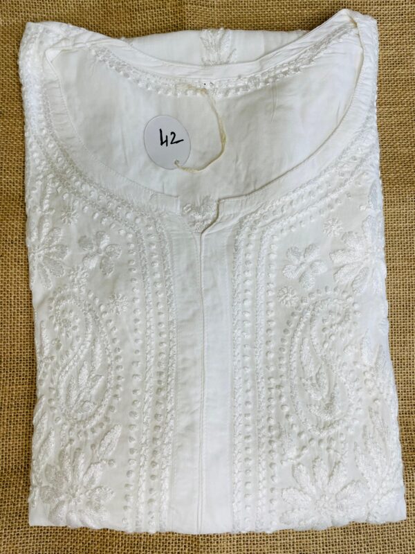White chikankari kurta
