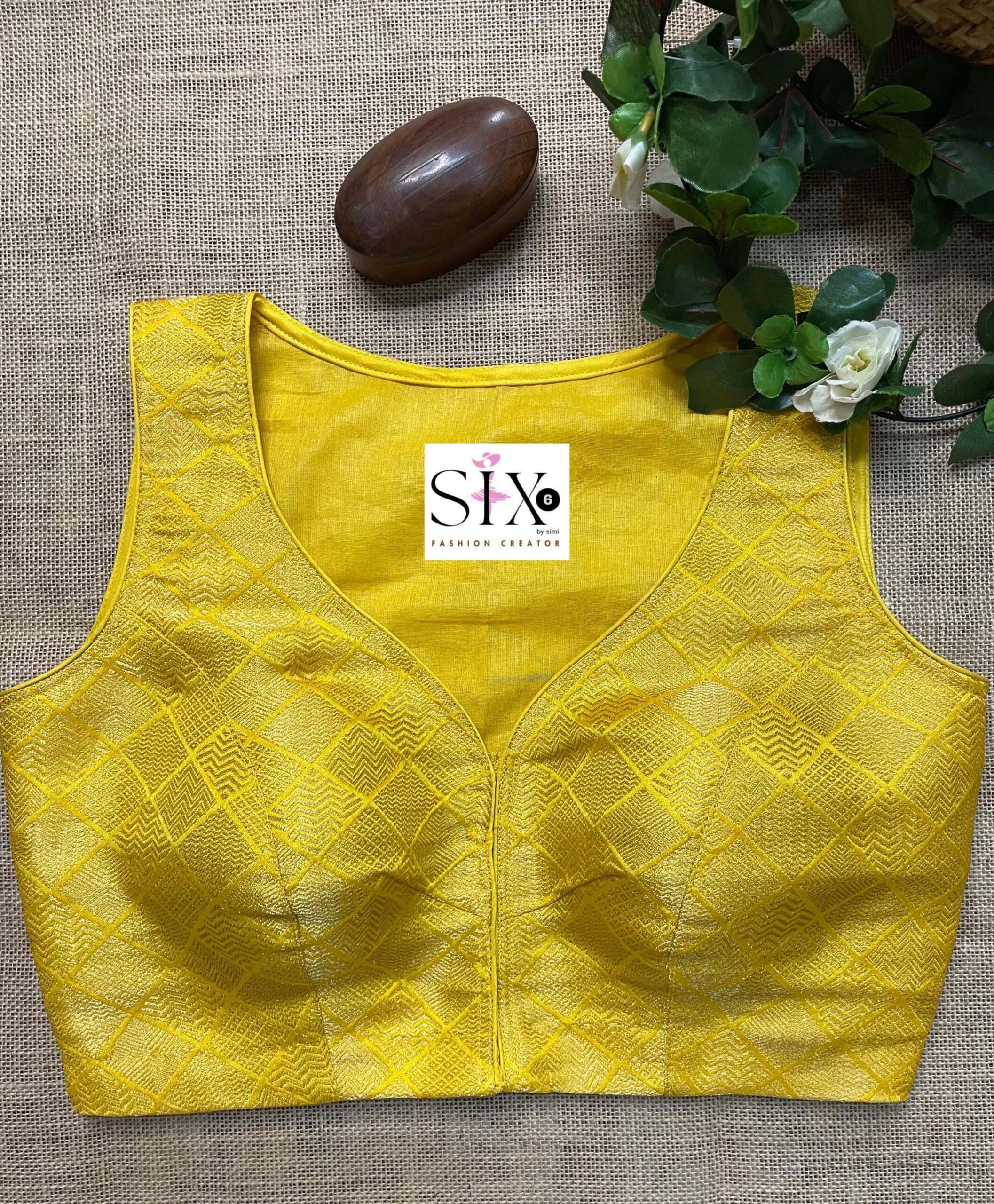 Yellow Banarasi Blouse