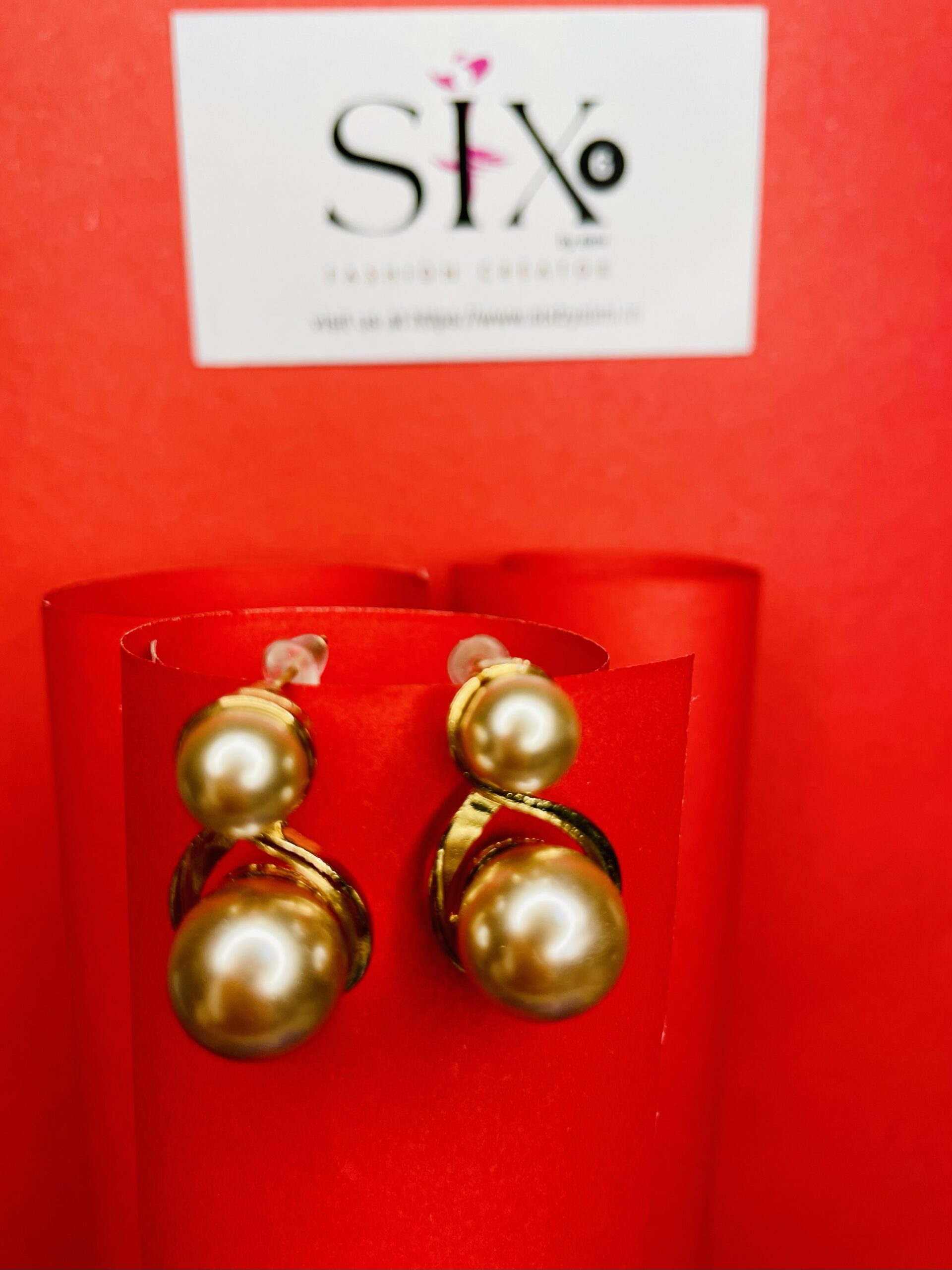 Pearl stud earrings