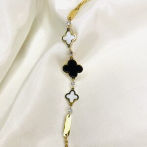 Gold plated stainless steel link bracelet