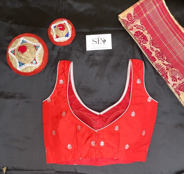Red silk bouse - Image 2