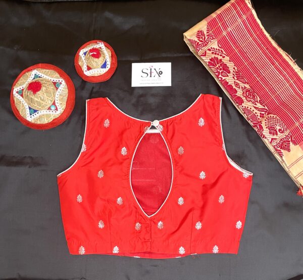Red silk bouse - Image 2