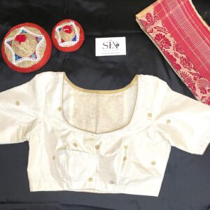 White silk blouse