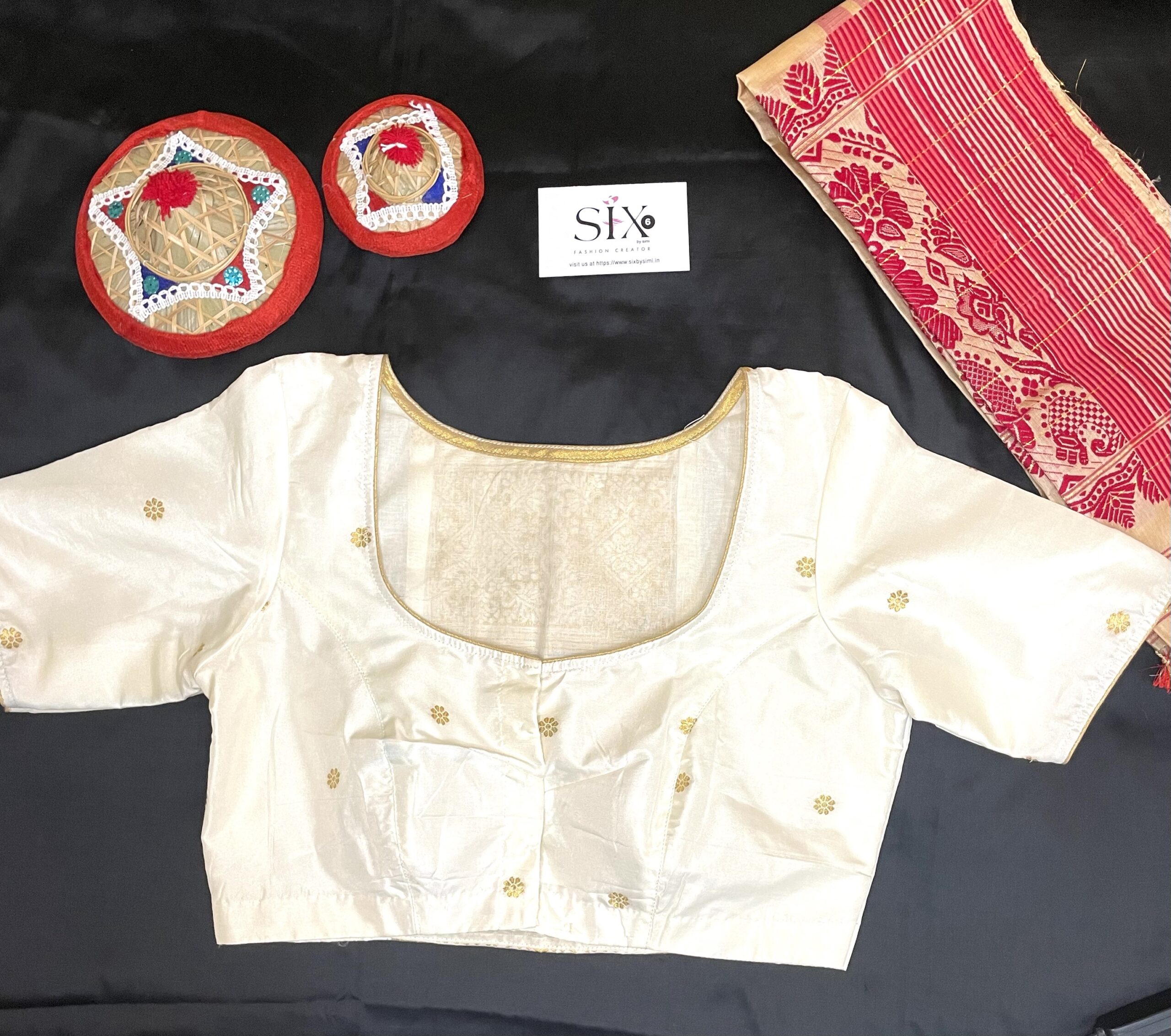 White silk blouse