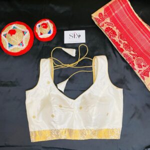 White silk blouse