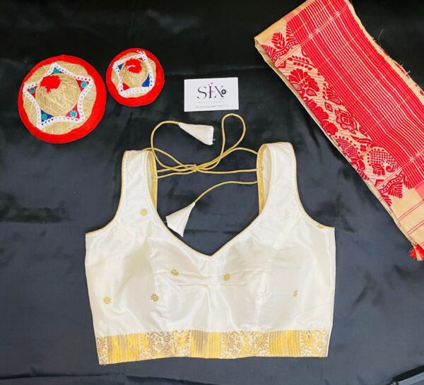 White silk blouse