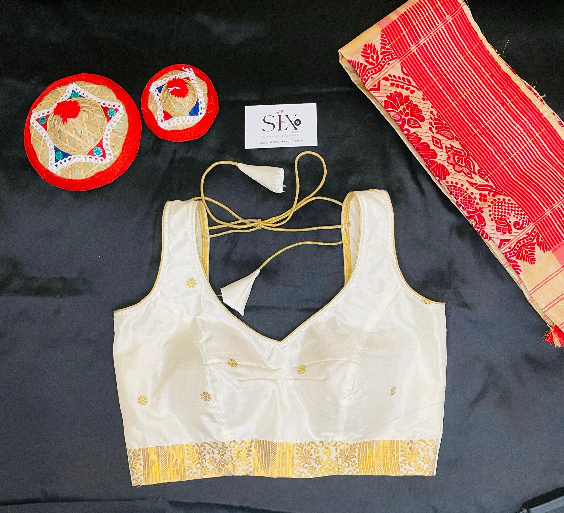 White silk blouse