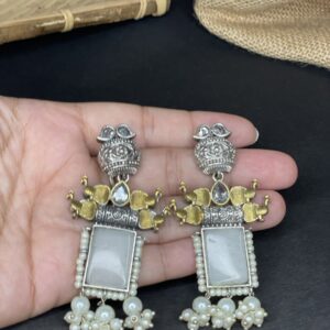 Silver replica earrings