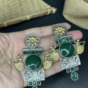 Silver replica earrings