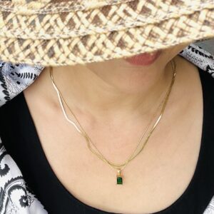 Anti tarnish chain with pendant