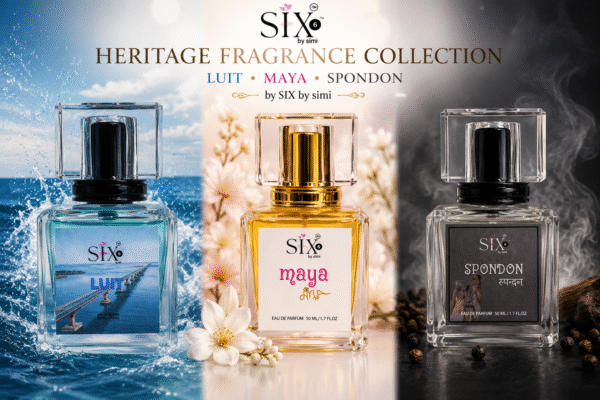 Discover the Heritage Fragrance Collection by SIX by simi A Fragrance. A Feeling. A Story.